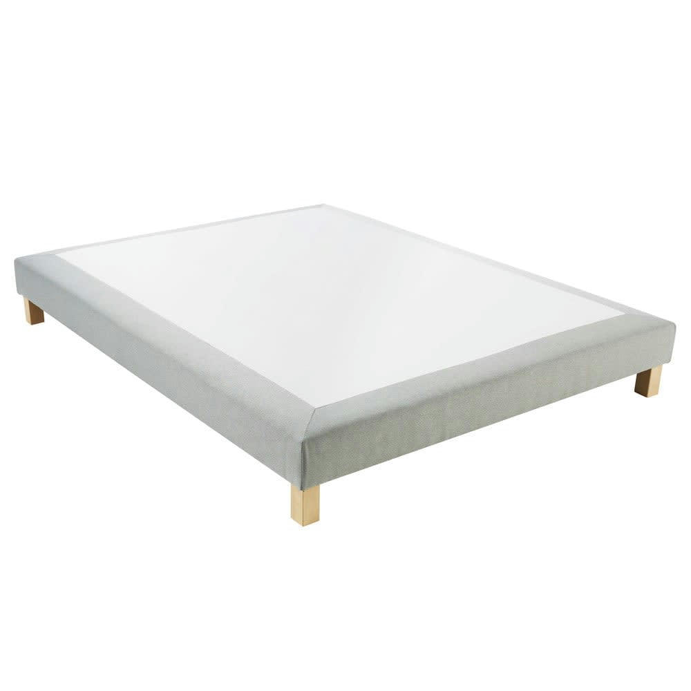 Hubert - Sommier tapissier gris clair 160x200