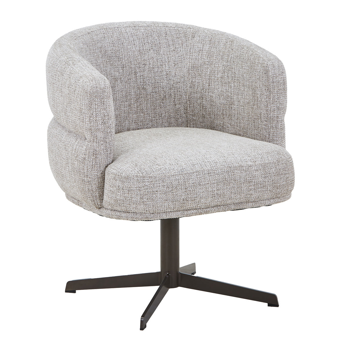 DÉJA Living Eetkamerstoel Coria - Beige/Brons - Draaibaar - Set van 2