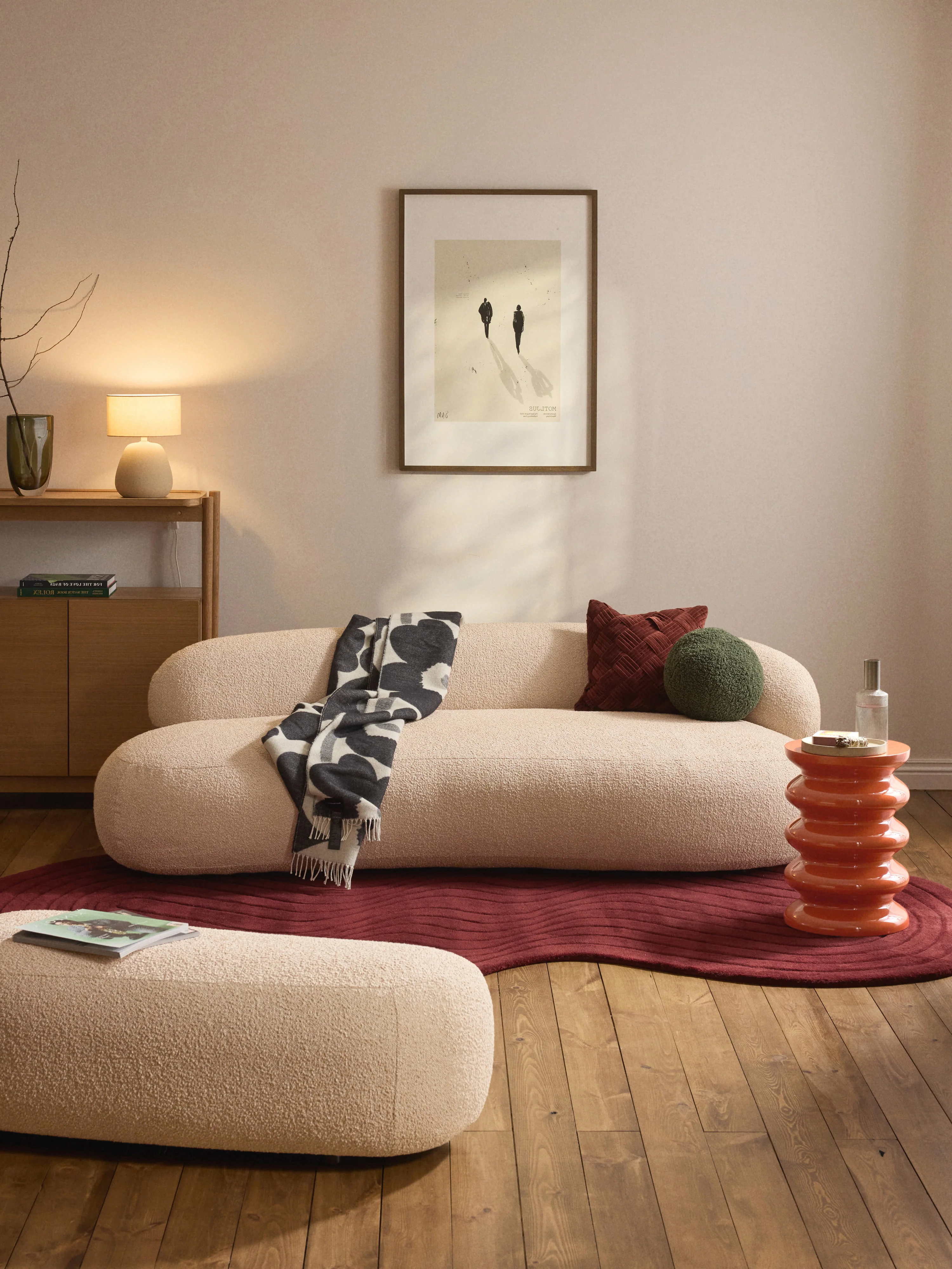 Bouclé-Sofa Alba (3-Sitzer)