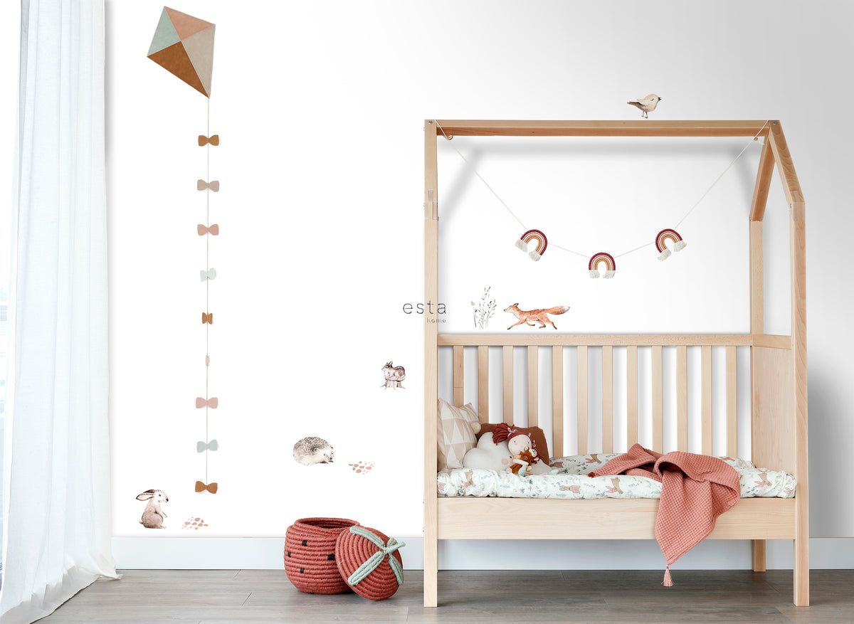 ESTAhome muursticker bosdieren bruin - 33 x 47.5 cm - 156116
