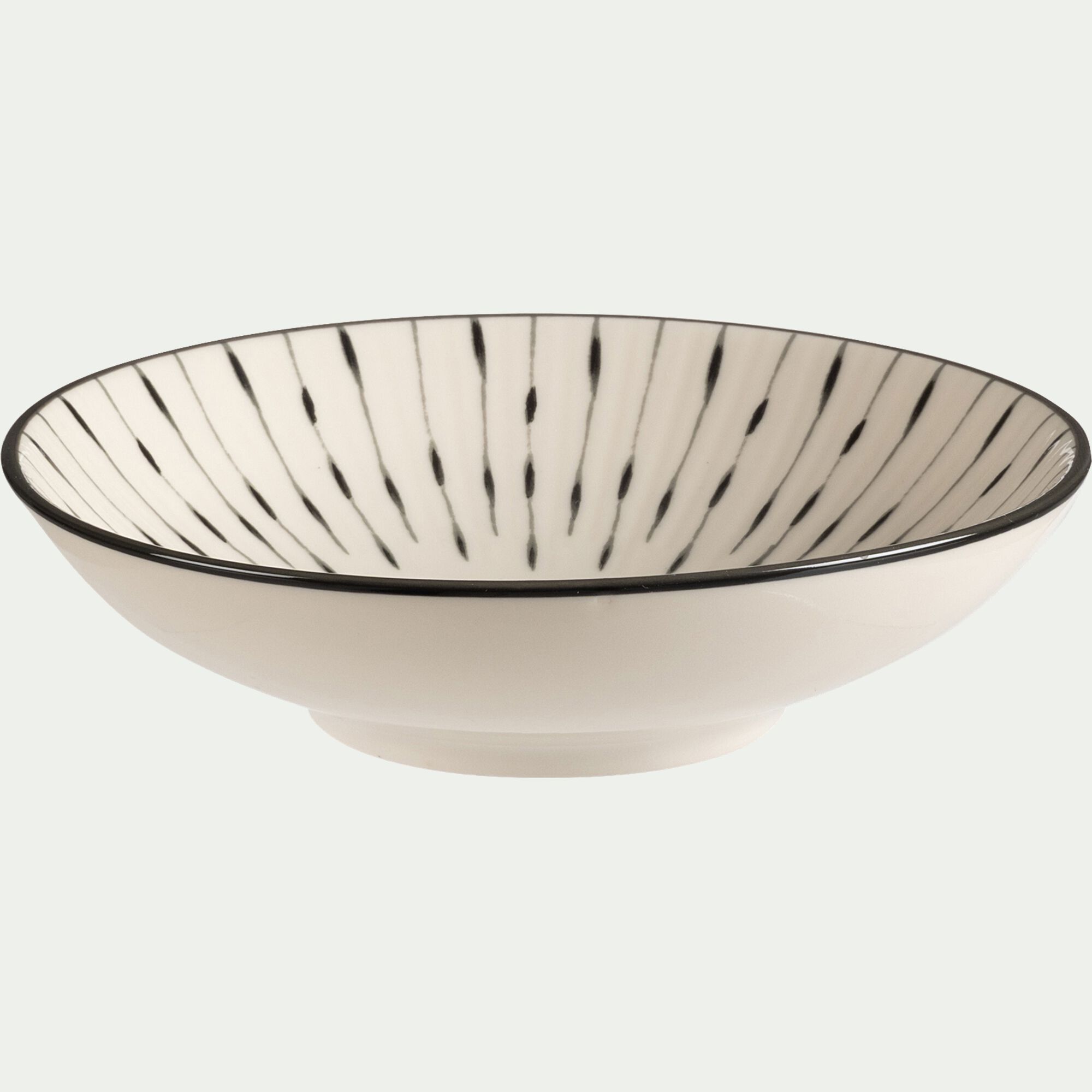 ARYA - Assiette calotte en grès D19cm - blanc