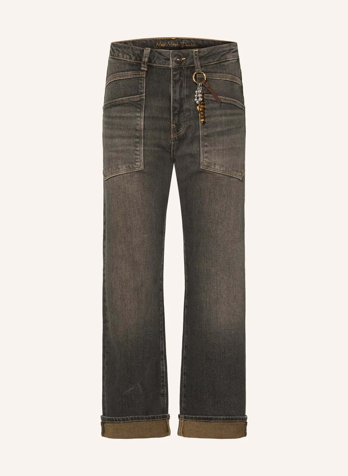 MOS MOSH Boyfriend Jeans MMRACHEL mit Schmuckperlen