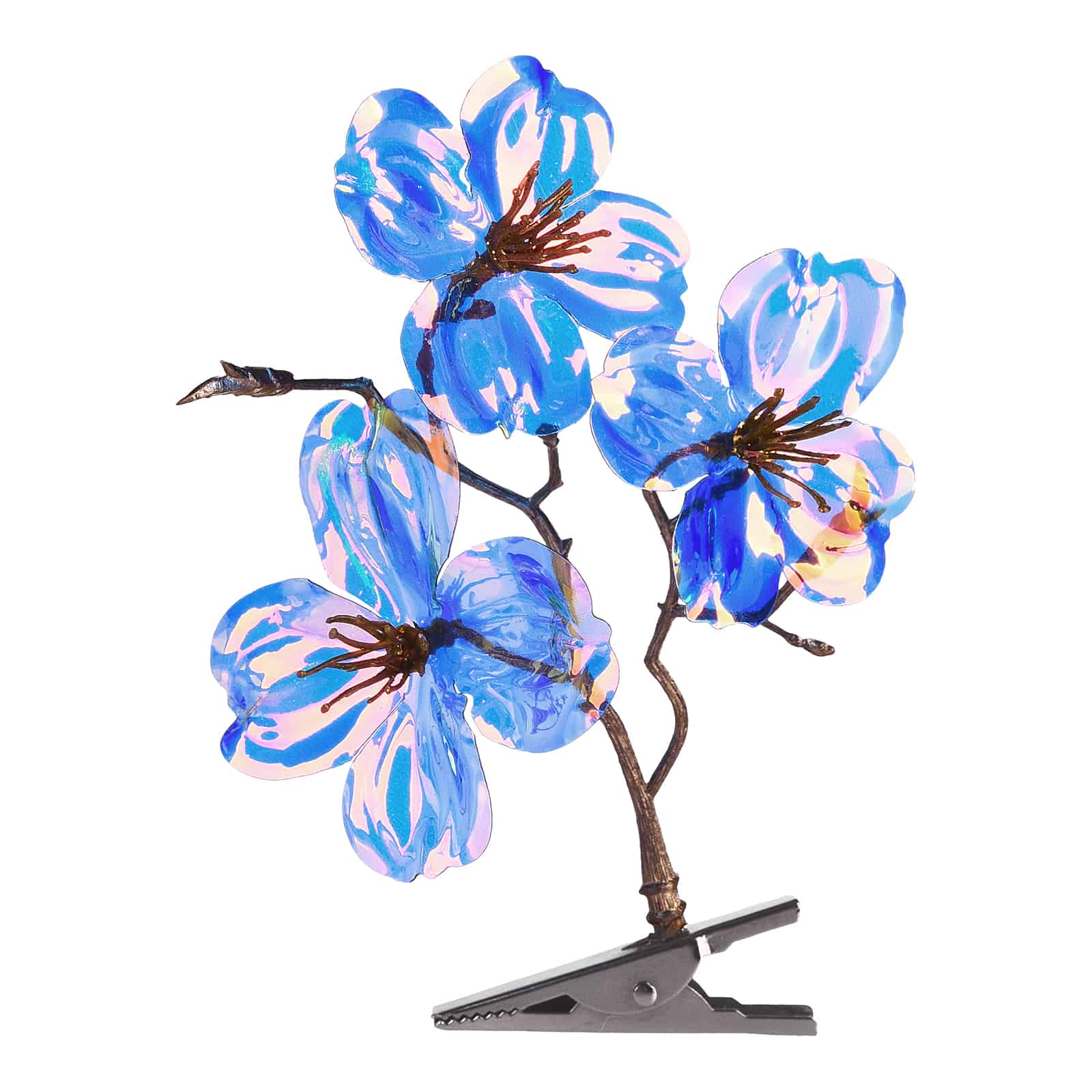 Kunstzweig auf Clip Blau,L 170 x B 60 mm
