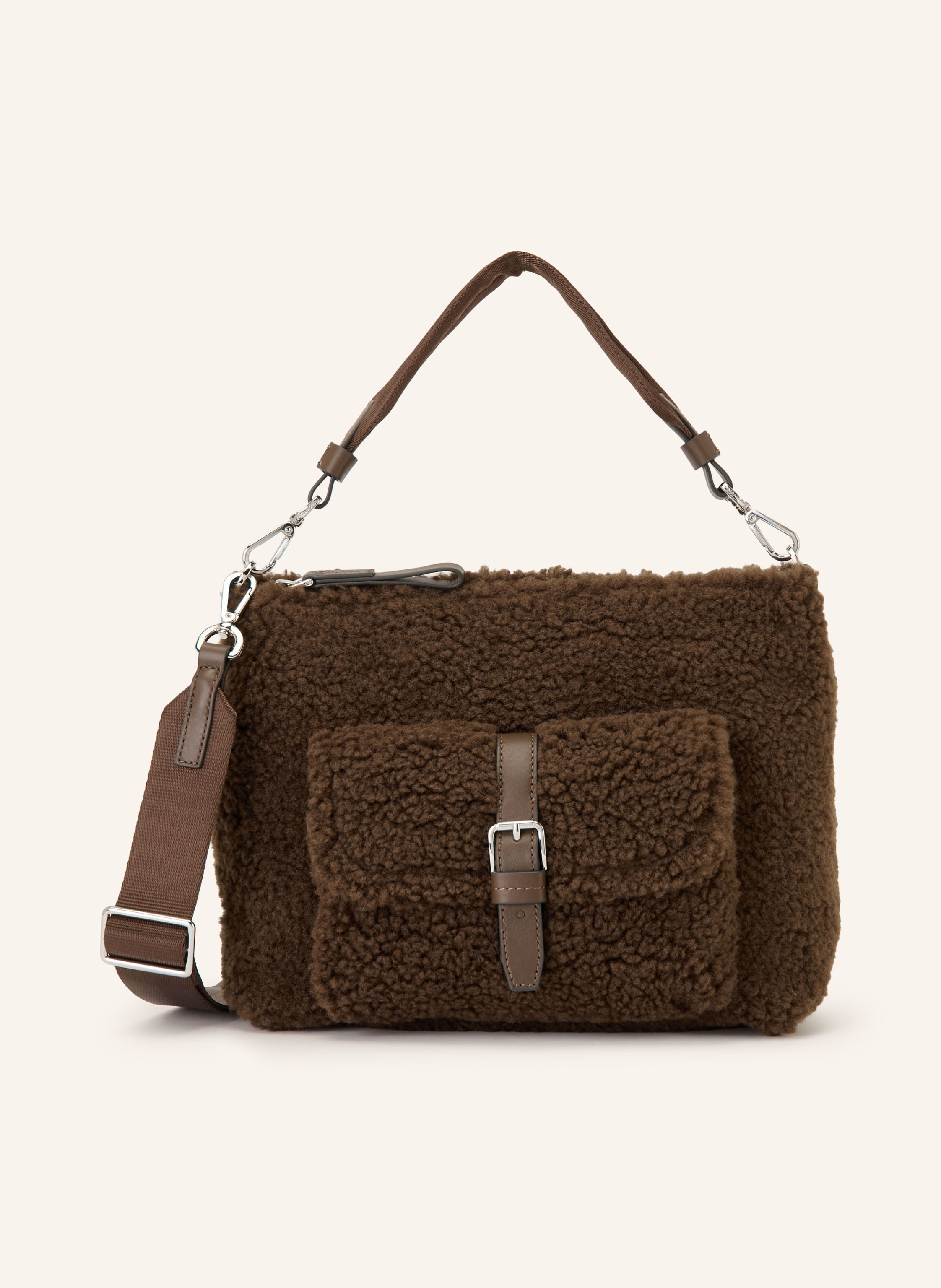 Marc O'Polo Schultertasche aus Teddyfell