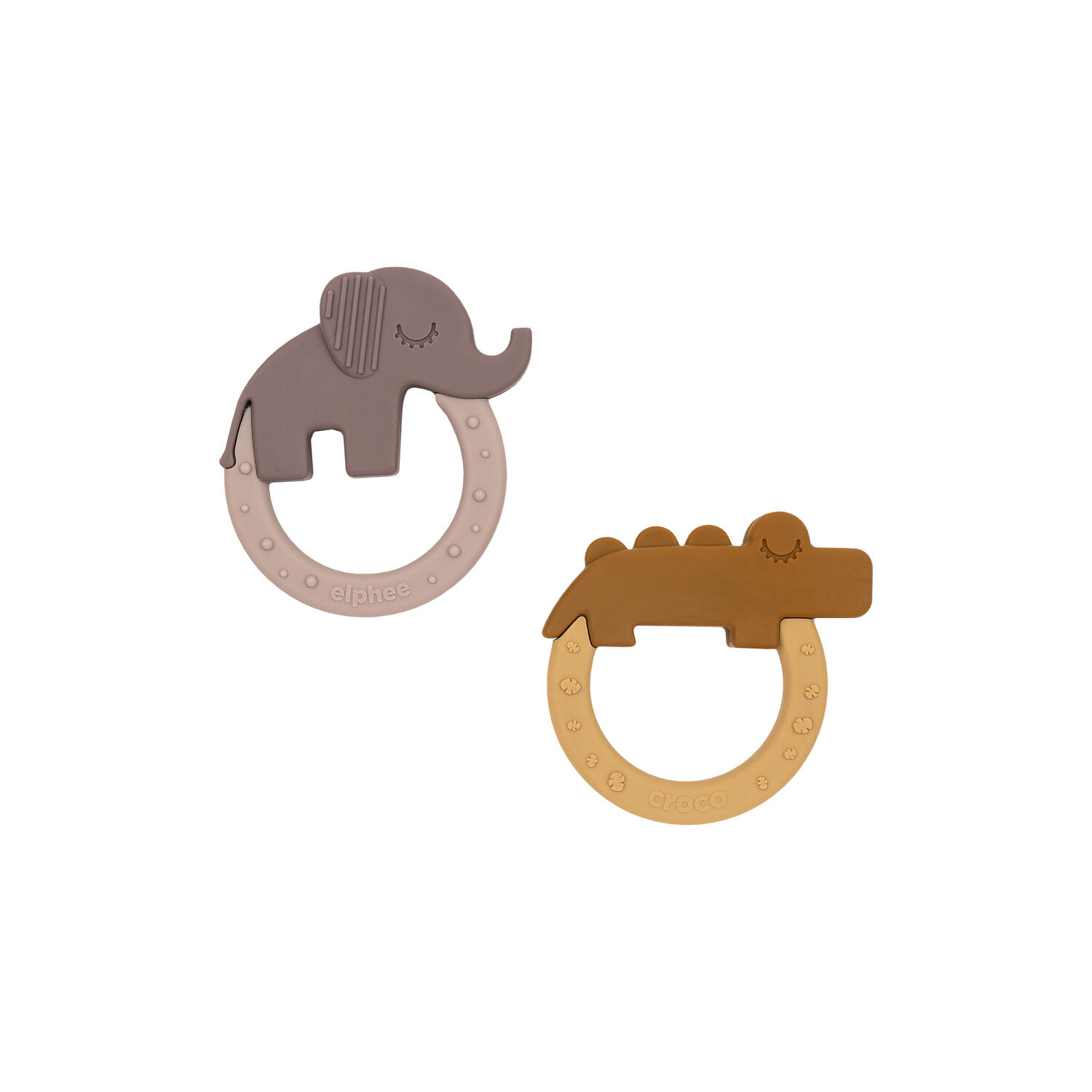 Deer Friends 2-pak bidelegetøj, mustard/powder