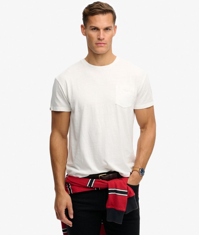 Classic Cotton Linen Pocket T-Shirt