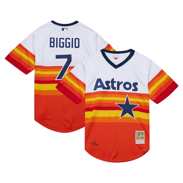 Craig Biggio Houston Astros 2004 Cooperstown Collection Authentic Throwback Jersey - White