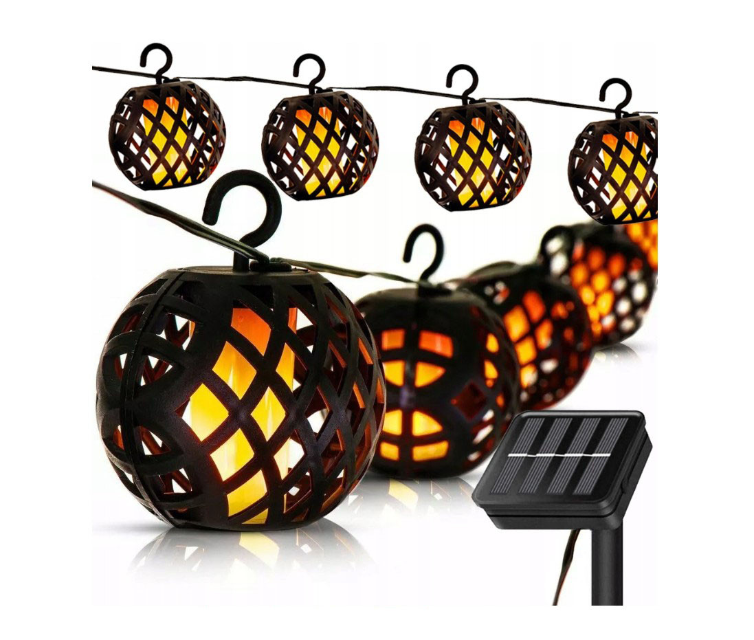 Girlanda ogrodowa solarna Glovi 20xLED/4 m czarna