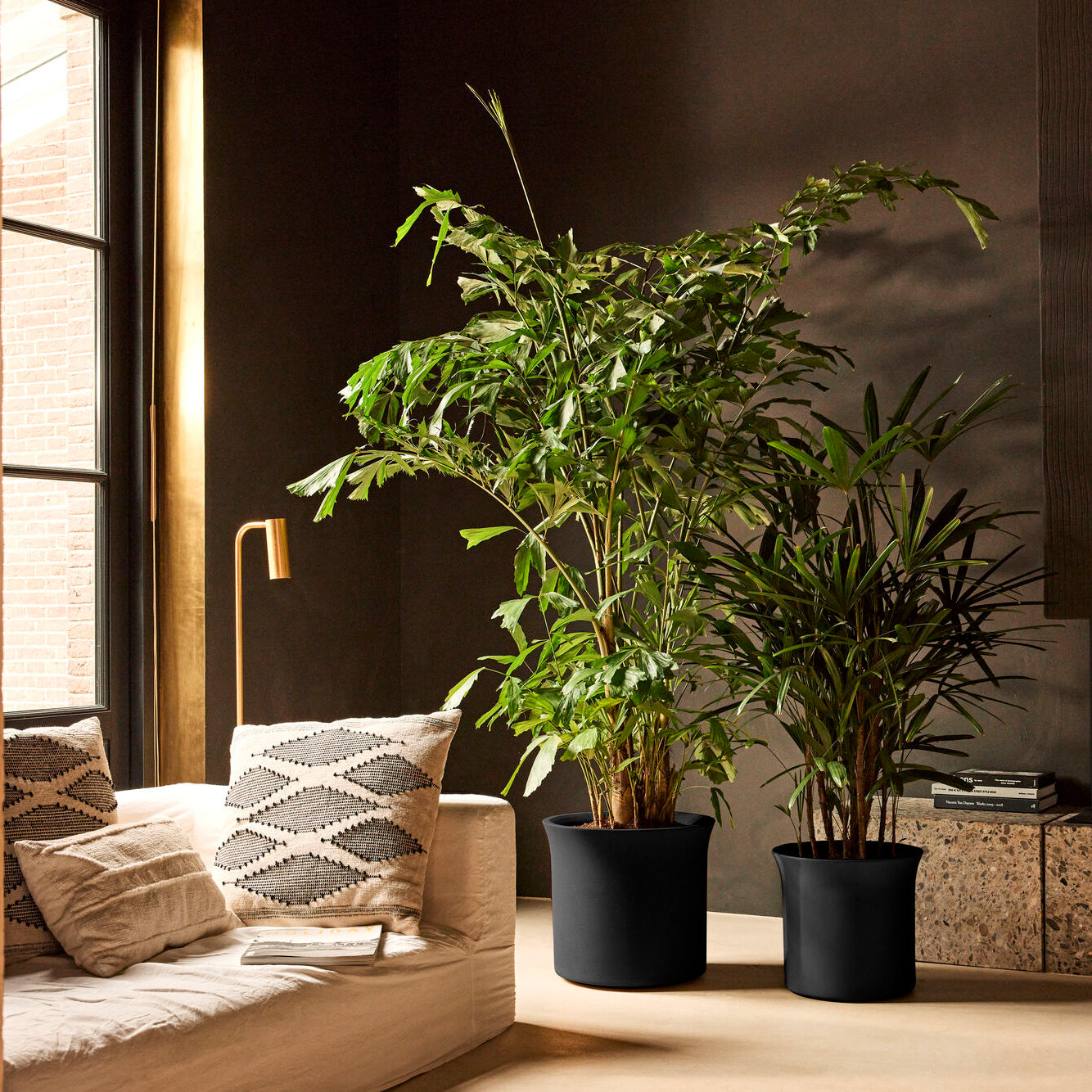 Elho June Tulip 40 - Zwart - Ø 39 x H 36 cm - Binnen en Buiten - 100%