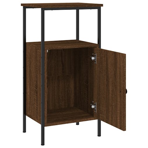 NNEVL Bedside Cabinets 2 pcs Brown Oak 41x31x80 cm Engineered Wood