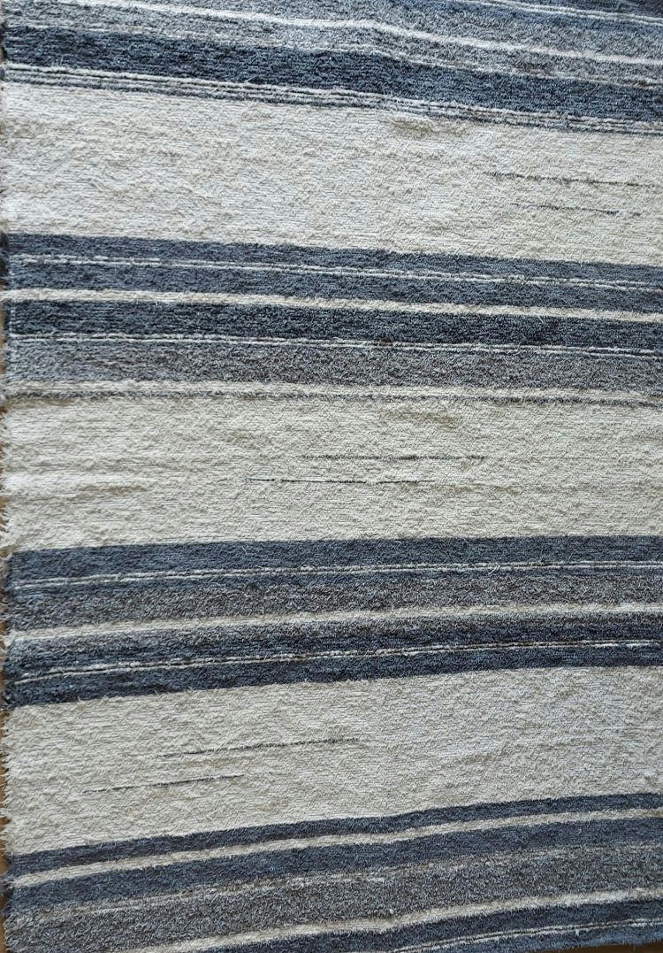 SENCILLO - Tapis en coton océan gris 140x200cm