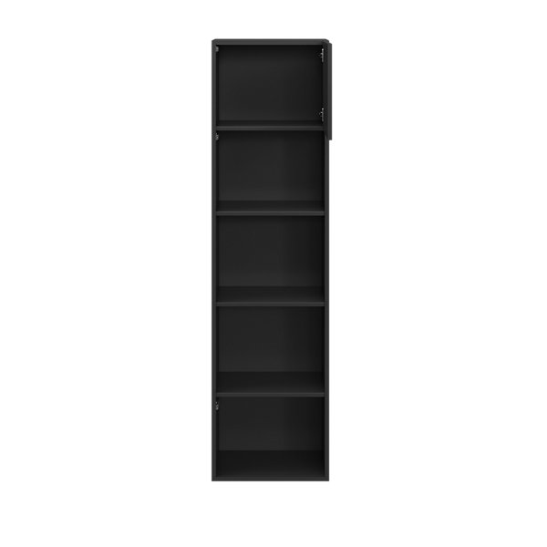 Armoire penderie 1 porte battante noire GoodHome Atomia H. 187,5 x L. 50 x P. 35 cm