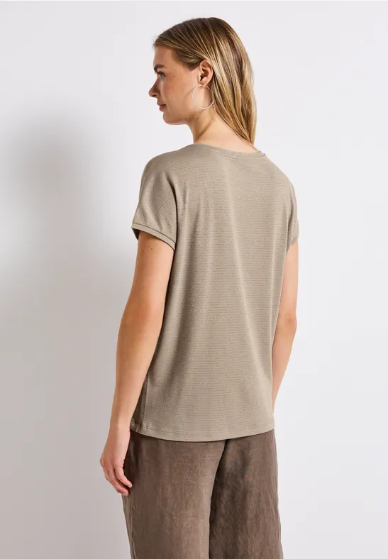 Shirt mit Glitzerstreifen