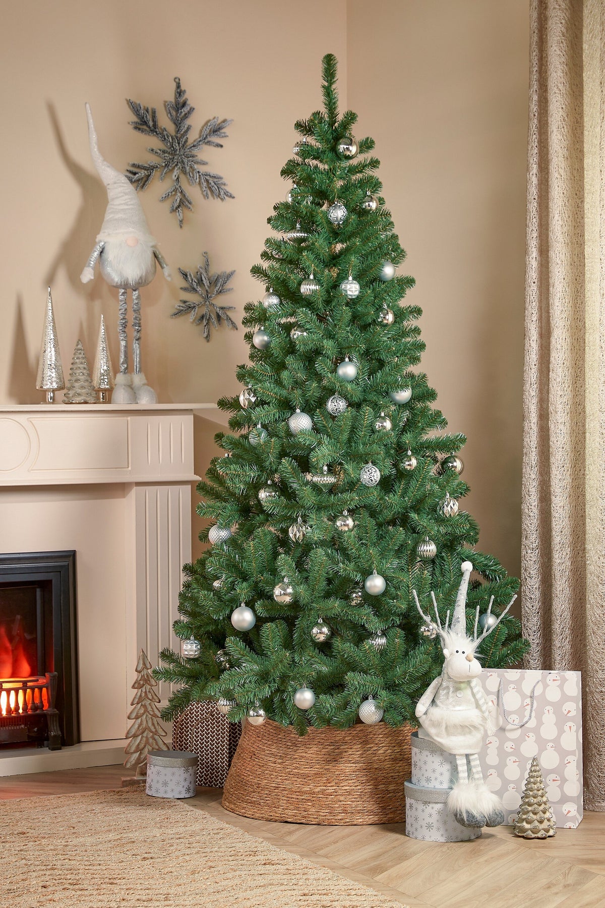 Mica Decorations Kerstboomrok - H28 x Ø75 cm - Zeegras - Naturel Bruin