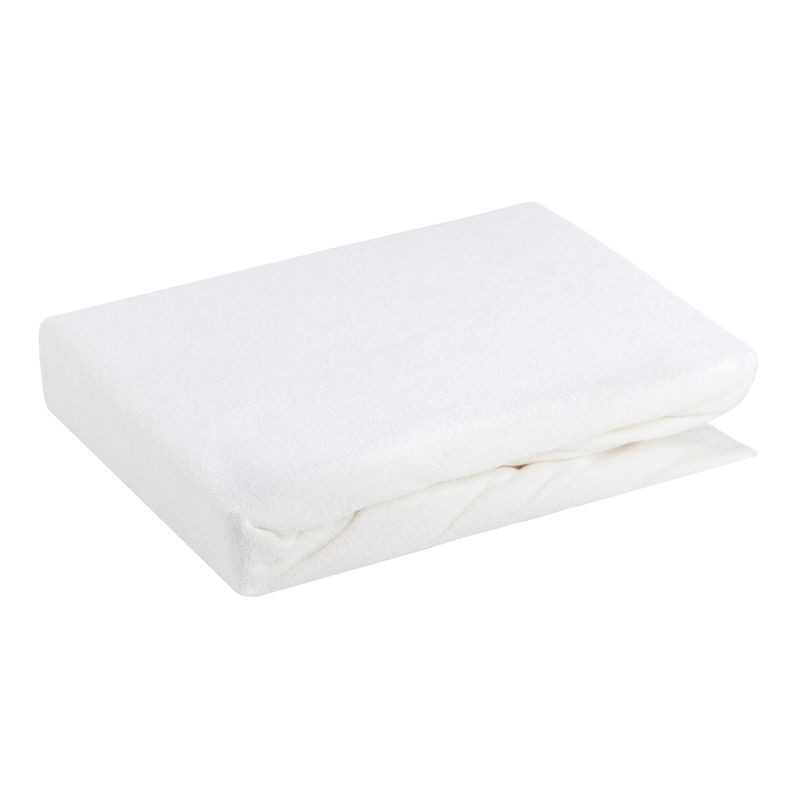 Prześcieradło frotte z gumką 180x200 kremowe na materac 20cm