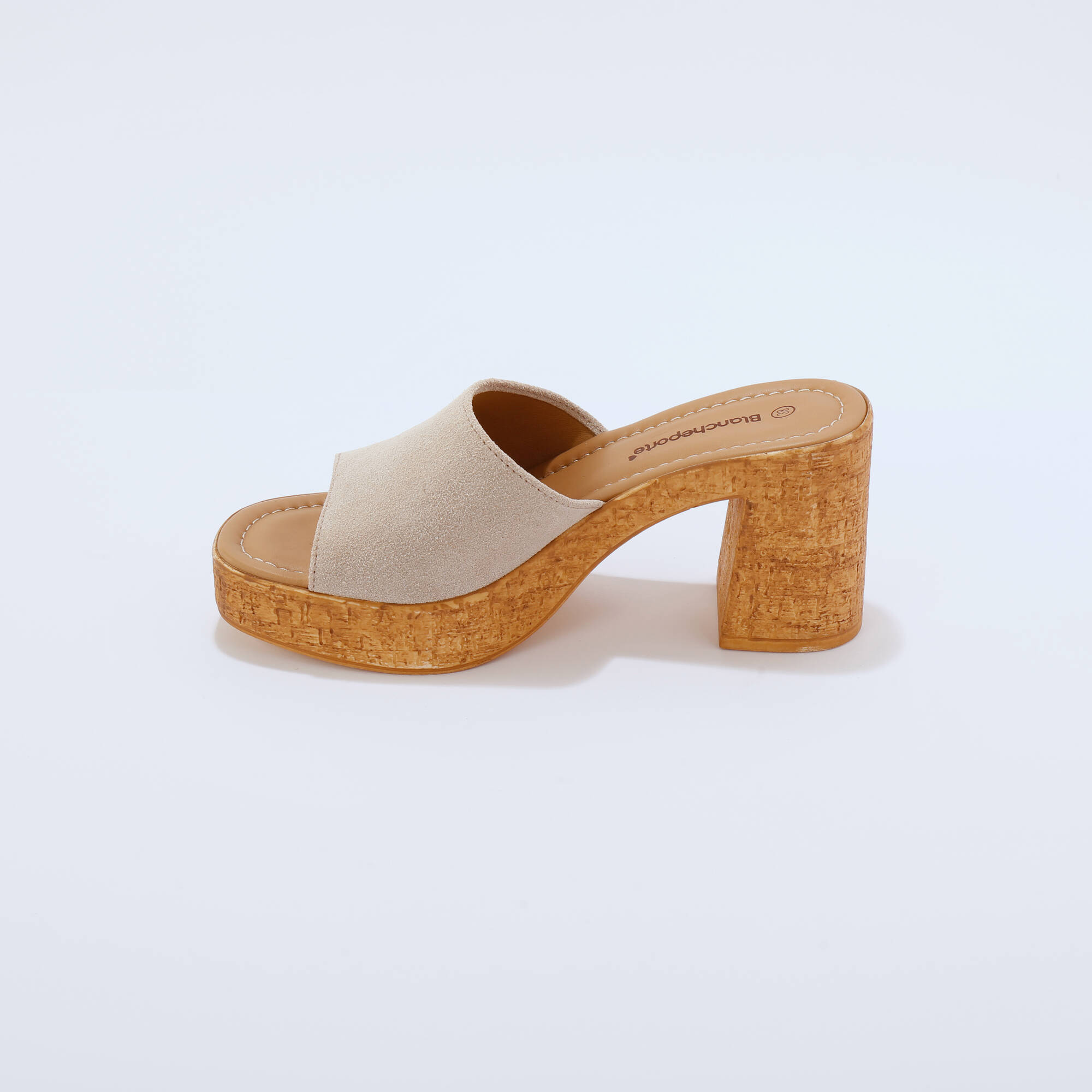 Mules cuir à talon