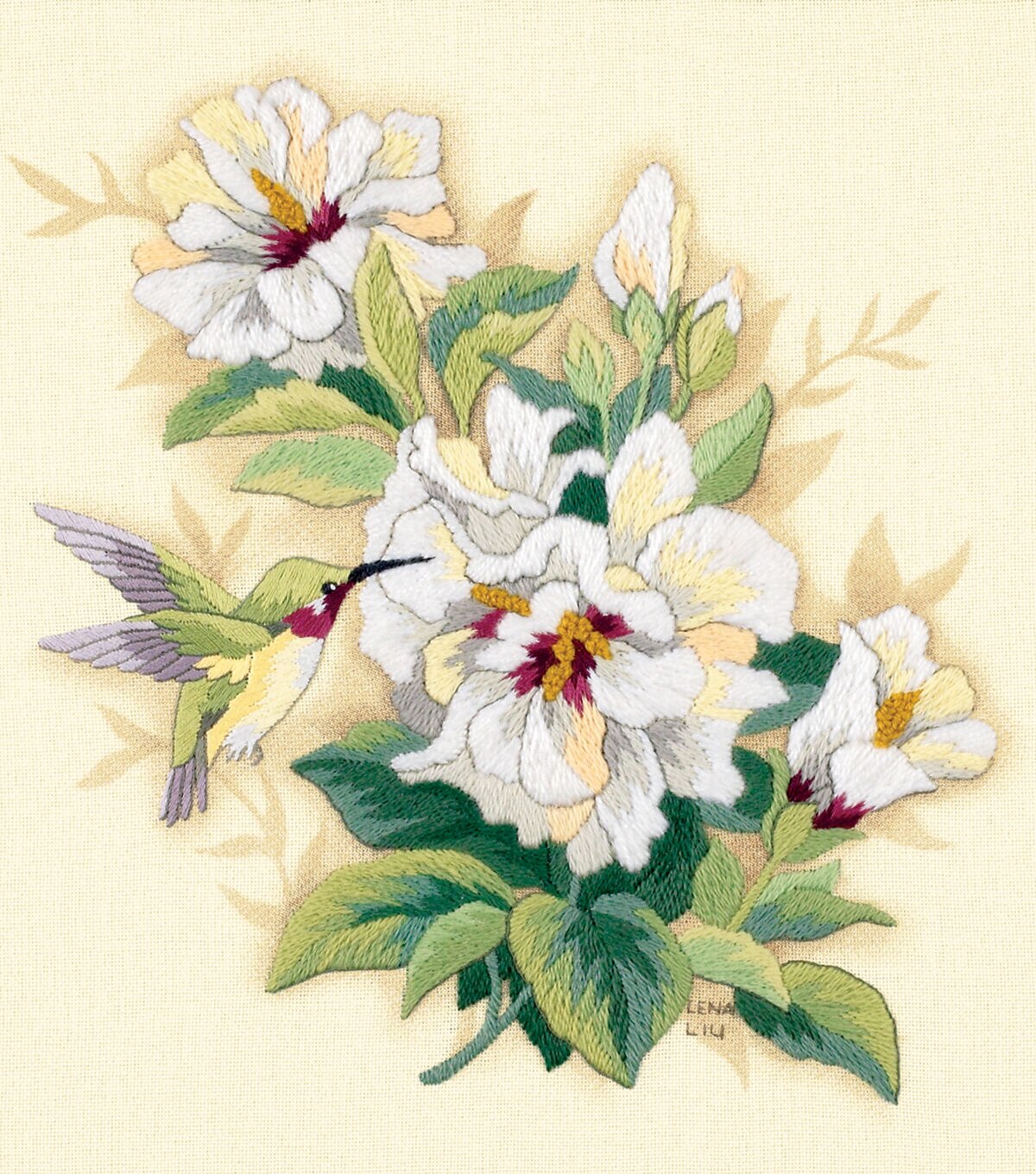 Dimensions 12 Hibiscus Floral Crewel Embroidery Kit