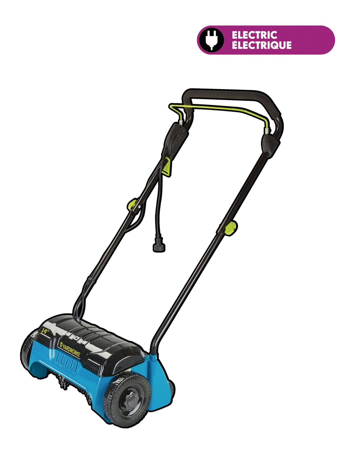 Yardworks GLR120CU 14-in 10A Electric Corded 4000 RPM Dethatcher