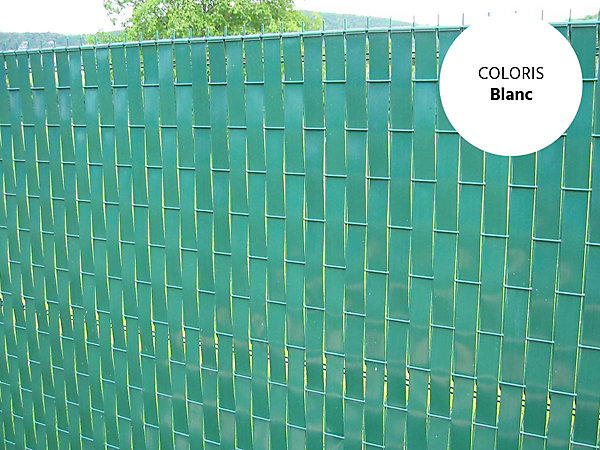 Lanière PVC pour palissade largeur 43 mm x 60 m 100 clips- Blanc - Jardiline