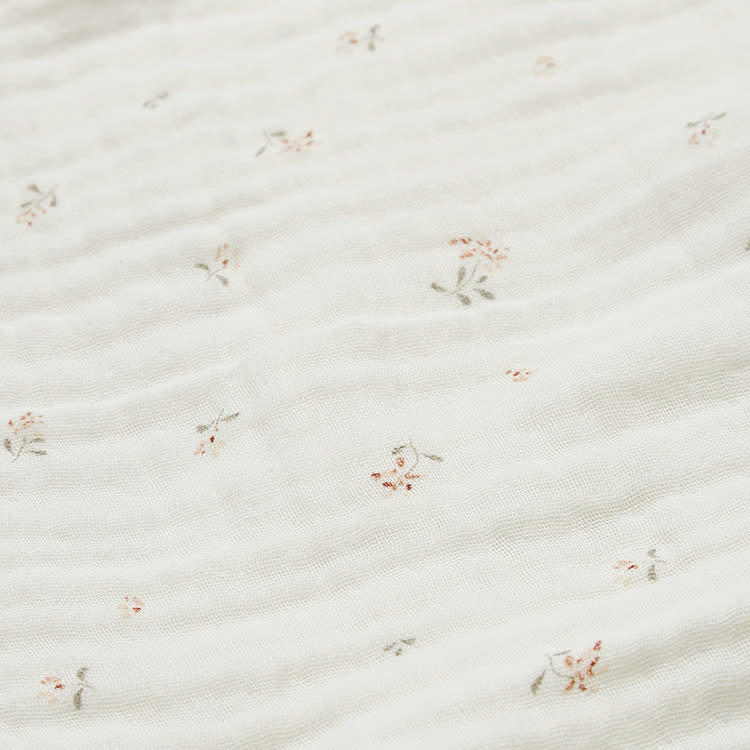- Couverture en mousseline de coton bio Poppies (100 x 100 cm)