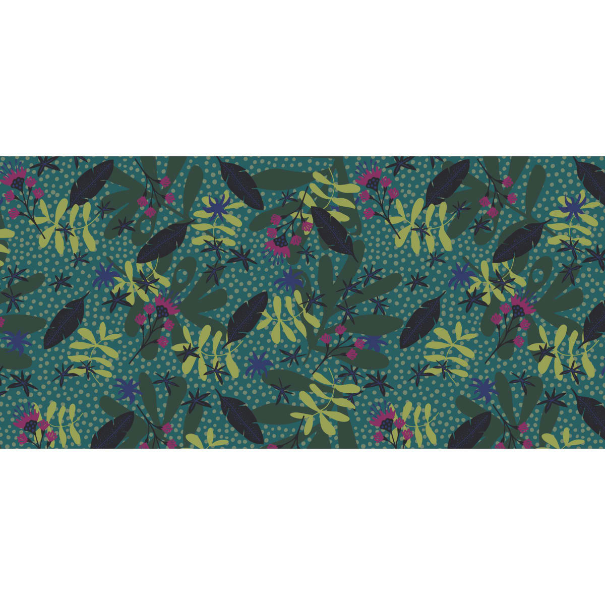 - Papier peint panoramique feuillage sauvage 170 x 250 cm