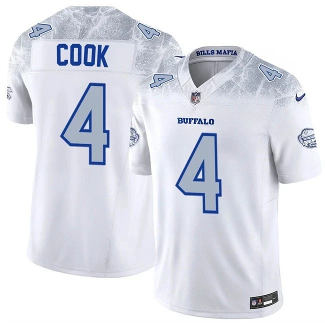 James Cook Buffalo Bills Nike 2025 RIVALRIES Vapor F.U.S.E Limited Jersey - White