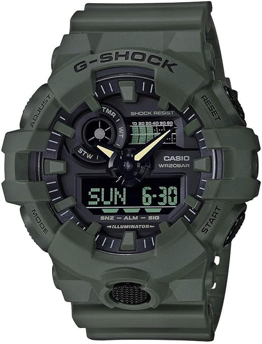 Casio Men's 700UC Series G-Shock Quartz 200M WR Shock Resistant Resin Strap and Case