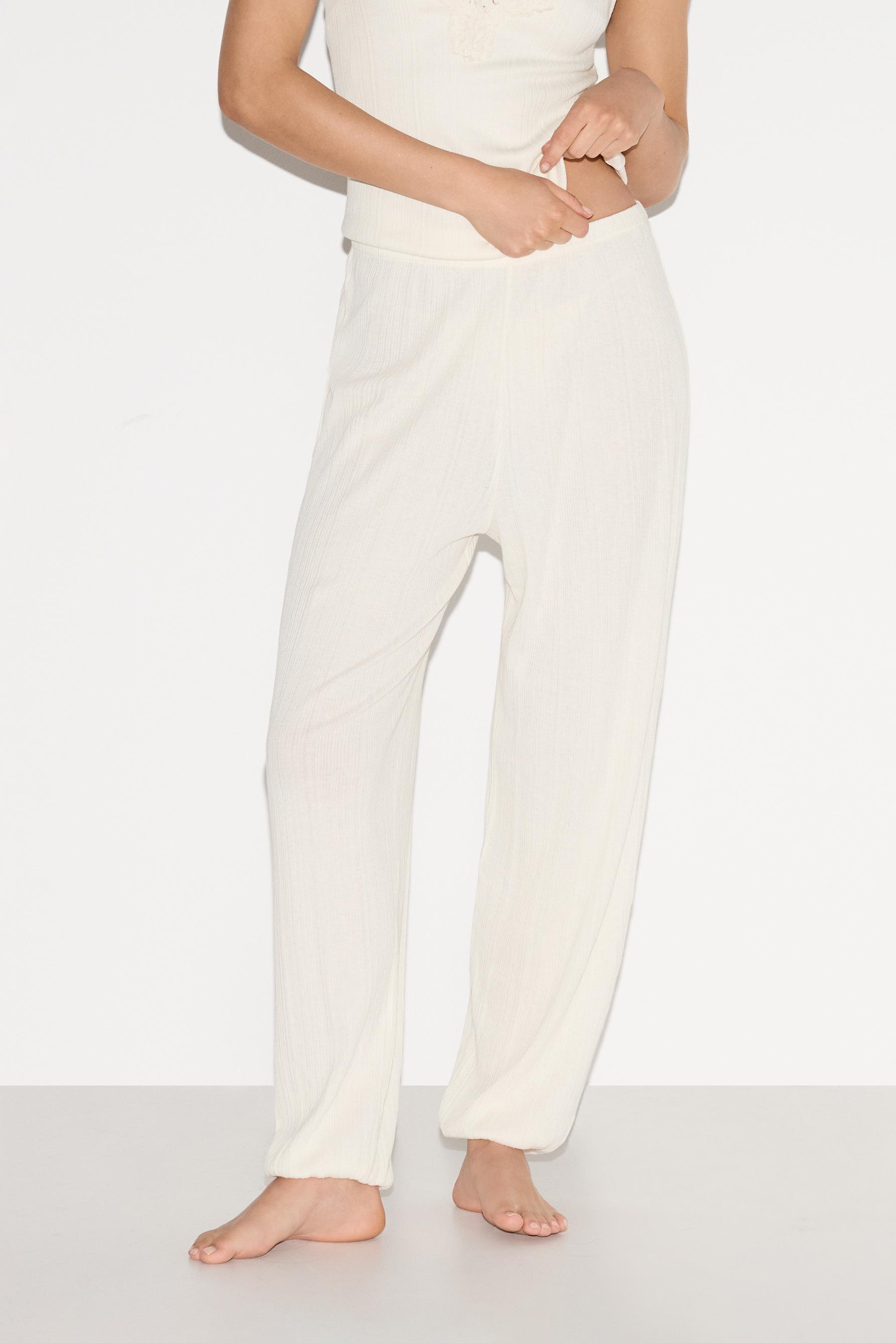 Pantalón pijama rib bombacho