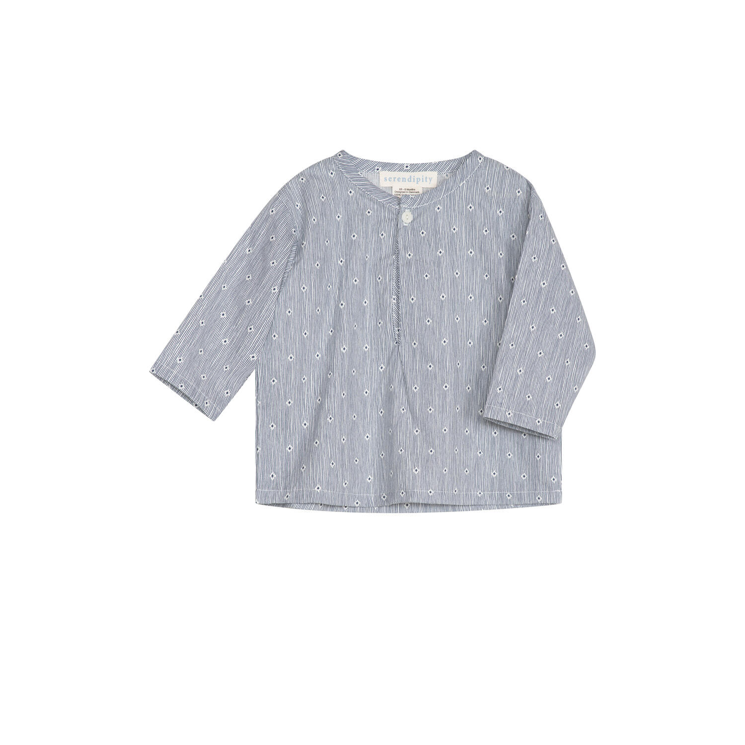 Baby Peasant Shirt, indigo gem