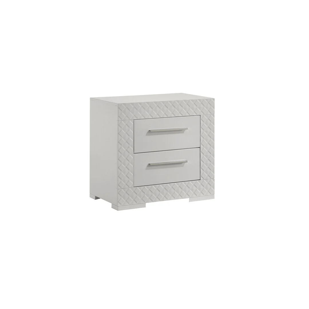 Blanca Modern Style 2-Drawer Night stand Made with Wood
