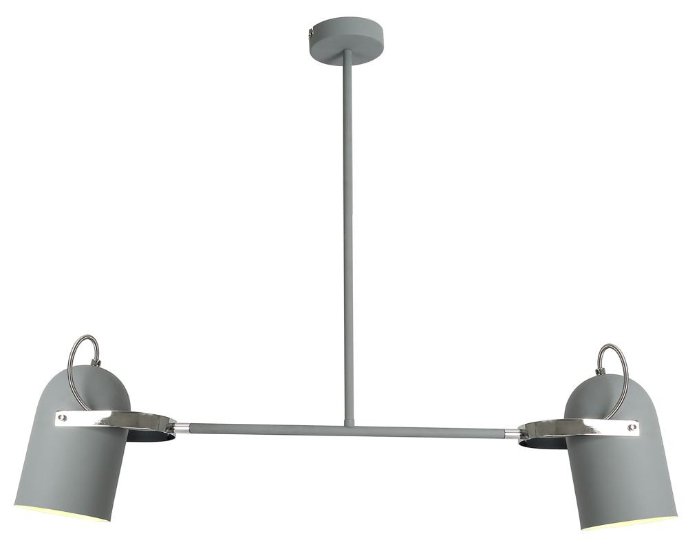 Lampa wisząca szara GRAY 2xE27x40W wym: 65x92x15 cm Candellux