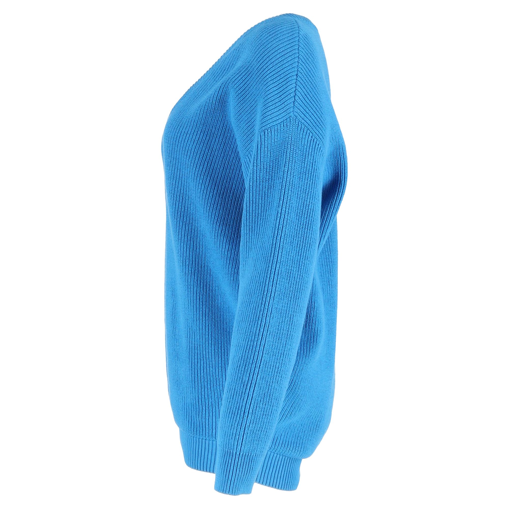 Balenciaga Preloved V-neck Sweater in Blue Cotton