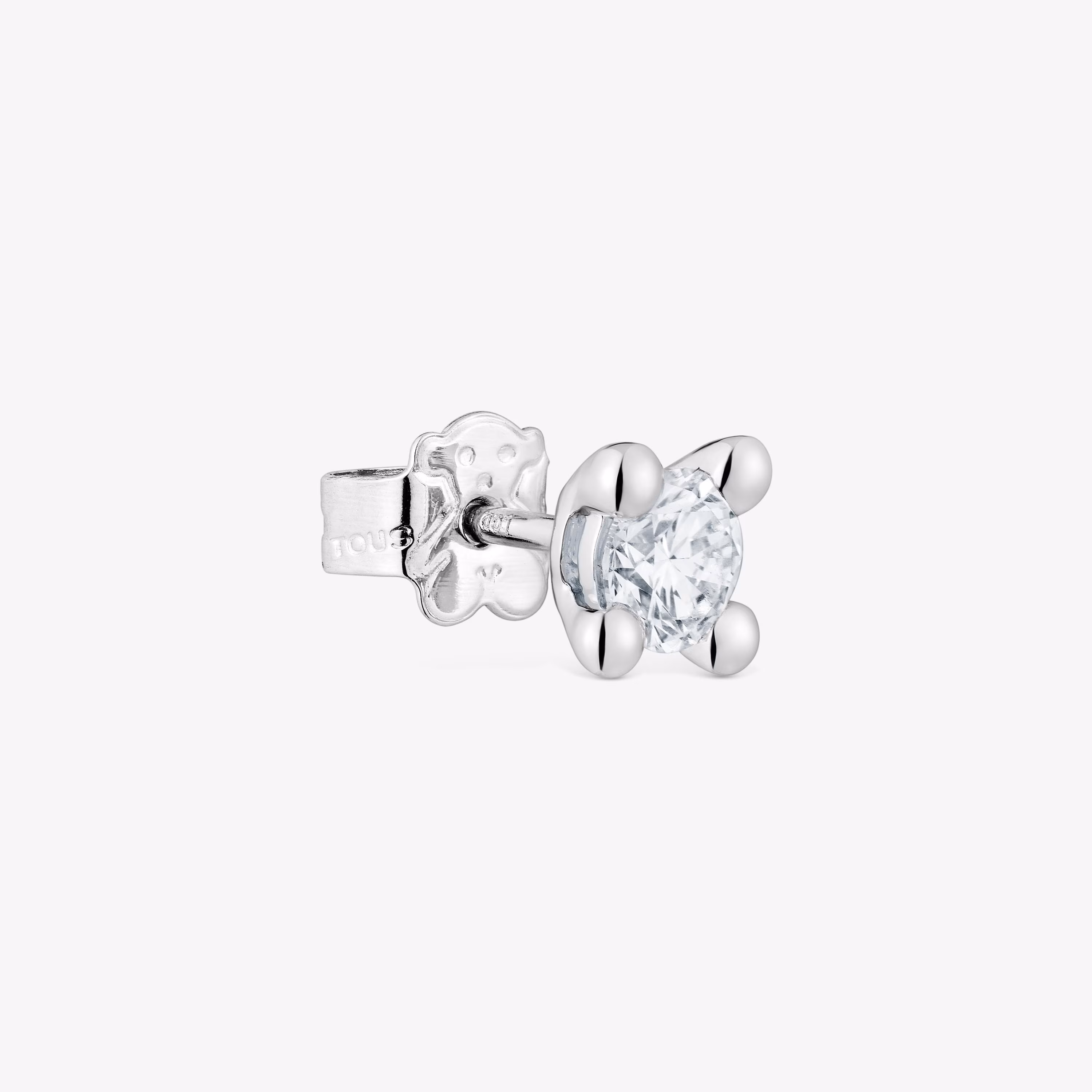 Pendiente individual de platino con diamante creado en laboratorio 0,50 ct Shine LGD