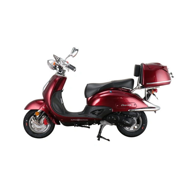 Mofa »Firenze«, Retro, 50 ccm, 25 km/h, EURO 5, weinrot, inkl. Topcase