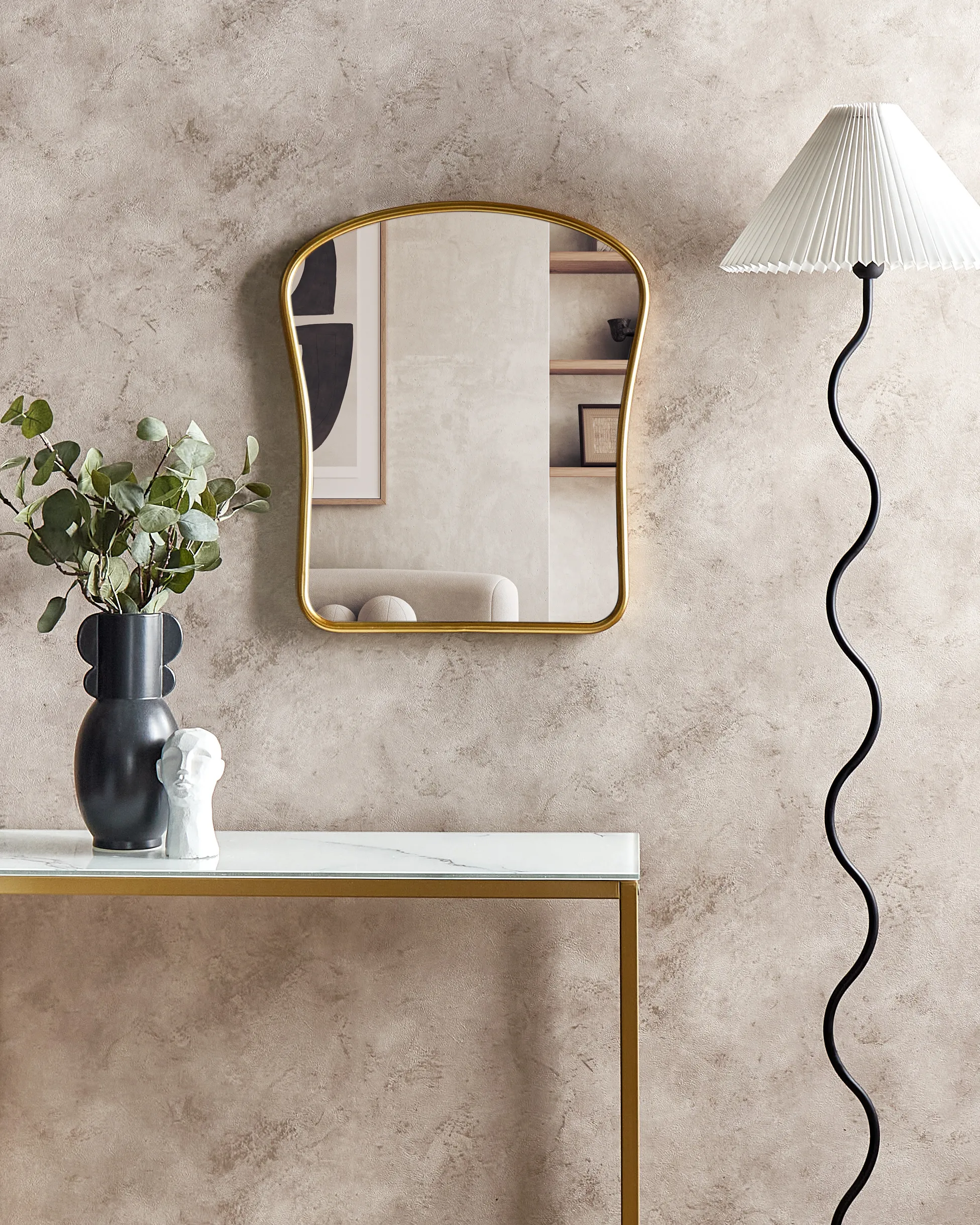Wall Mirror NOTH 45 cm 53 cm Metal Gold