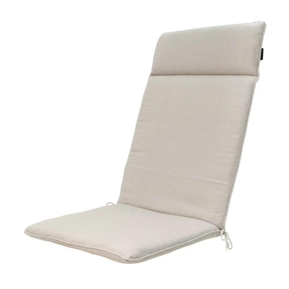 Madison - Tuinstoelkussen Hoge Rug Napels taupe - Ca. 120x50 cm - Set van 4