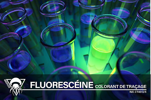 Méduze - Fluorescéine colorant liquide multiusages 4 x 5L - Prédosé - Non dangereux