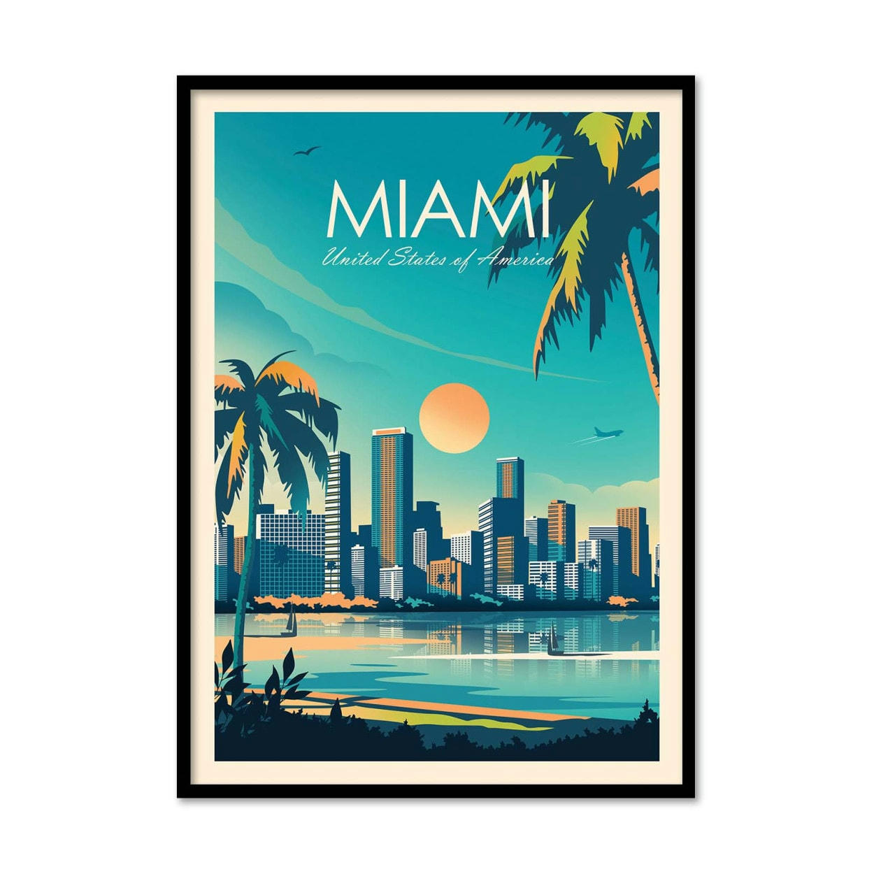 STUDIO INCEPTION - MIAMI - STUDIO INCEPTION - Affiche d'art 30 x 40 cm