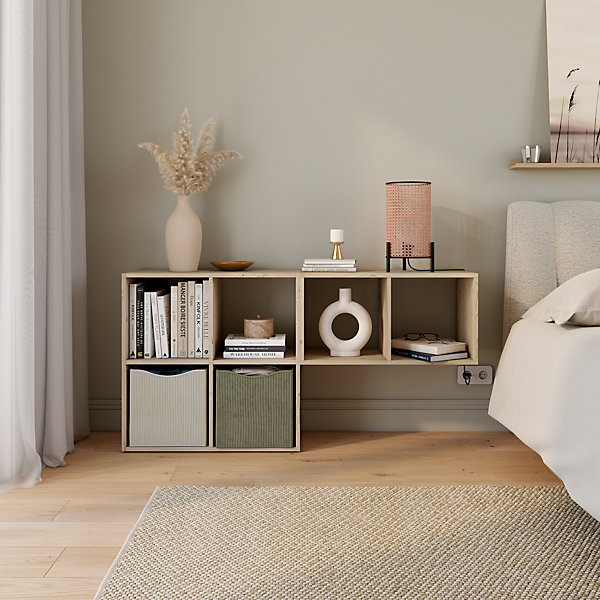 étagère modulable 2 cubes en pin GoodHome Mixxit l. 36,3 x H. 70,8 cm