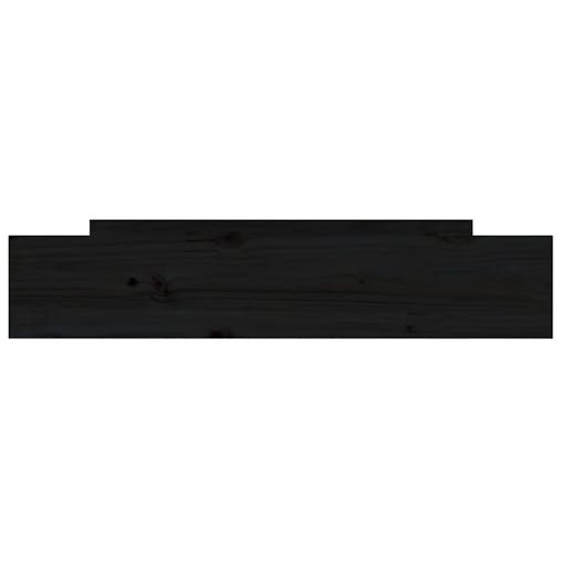 NNEVL Bed Drawers 2 pcs Black Solid Wood Pine