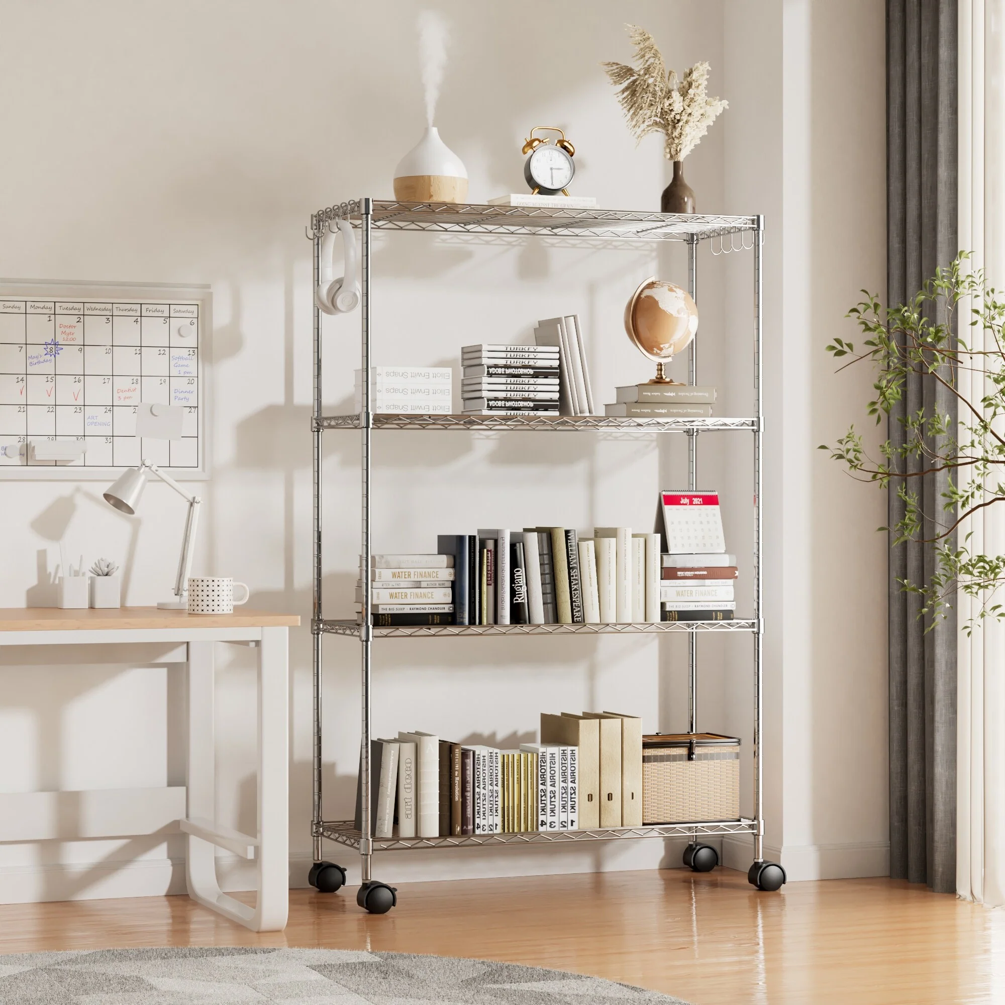 4 Tier 35x14x57 Adjustable Storage Racks, Utility Shelves