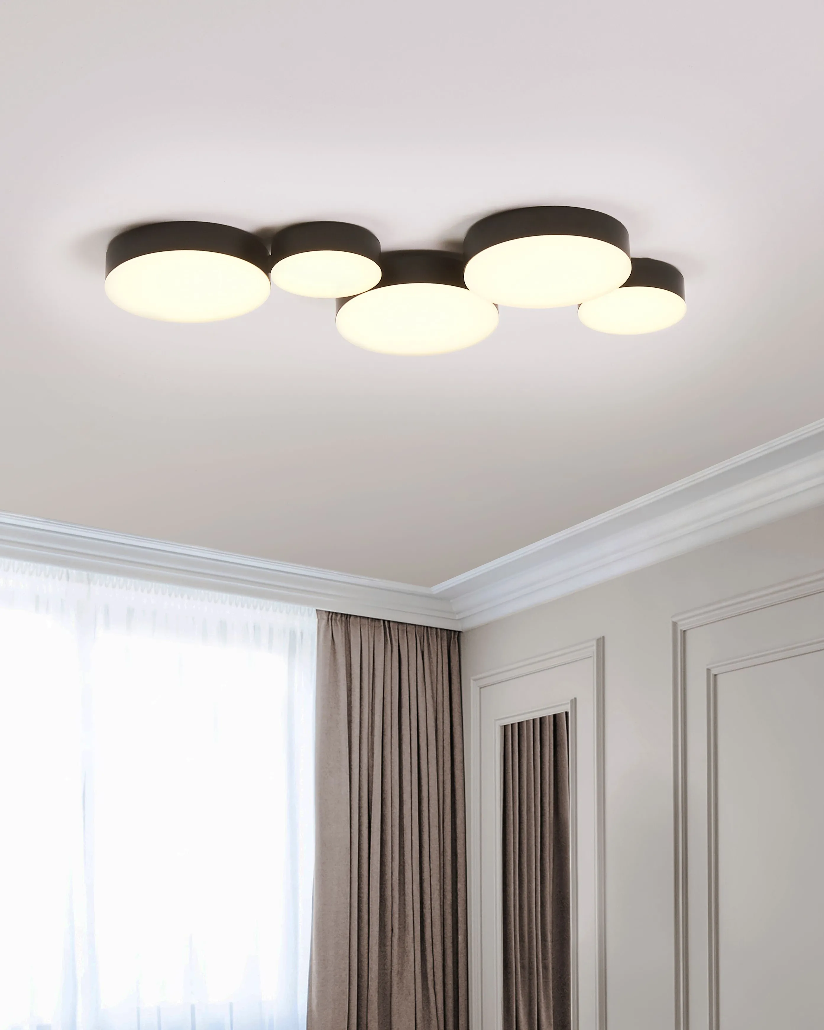 LED Ceiling Lamp LUGA Metal Black