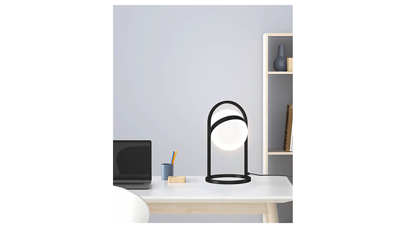 Lampa stołowa Avignon LED metalowa biało-czarna