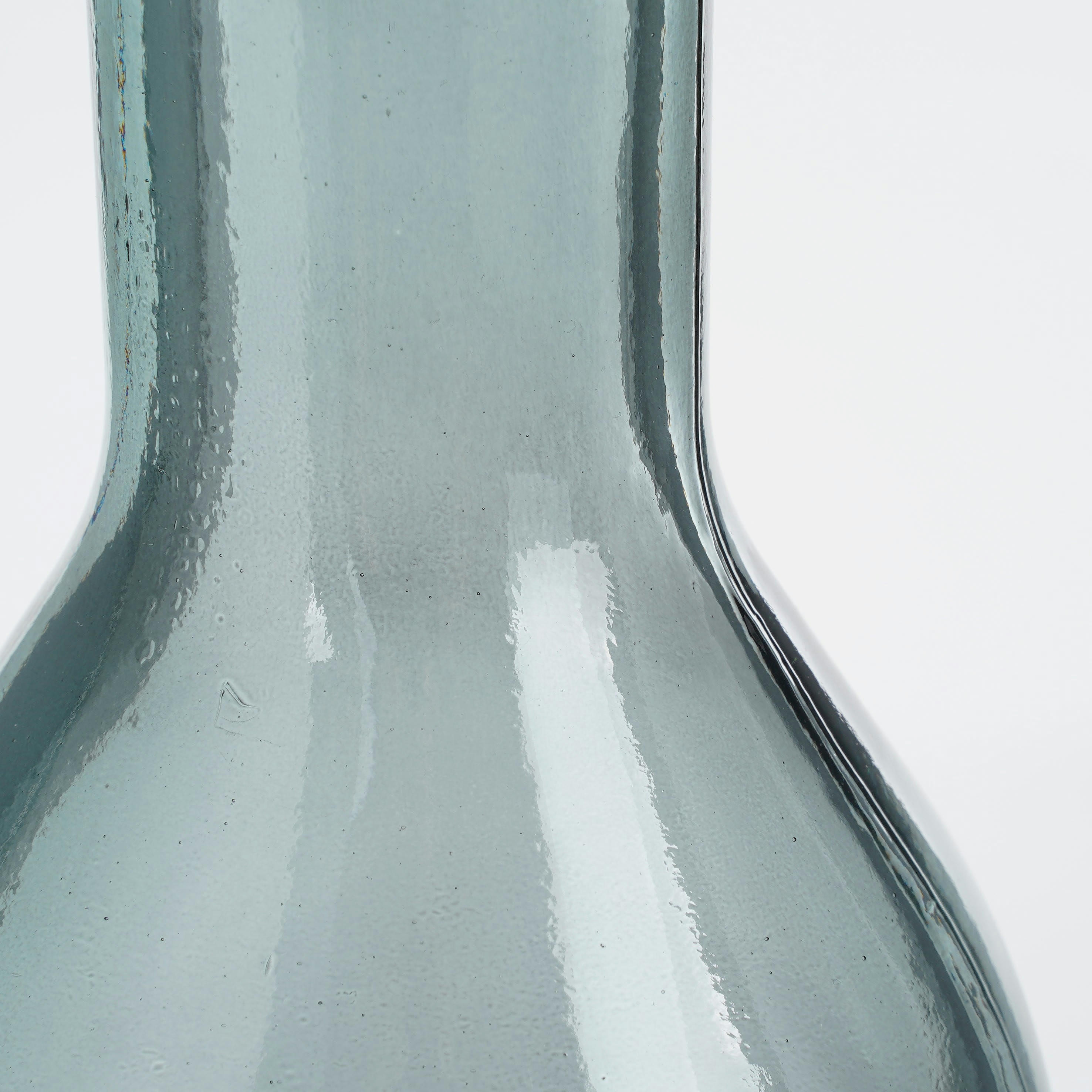 RIOJA - Vase bouteille en verre recyclé gris foncé H75