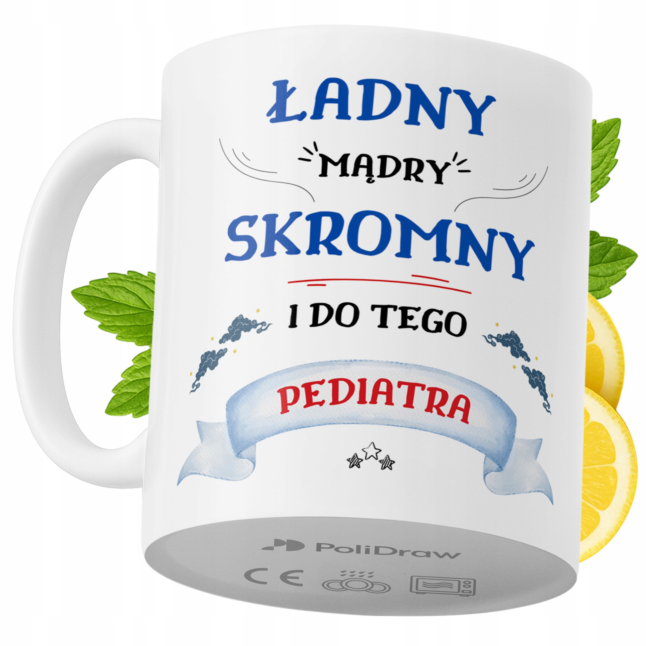 Kubek Dla Pediatry na Prezent z Nadrukiem ze Zdjęciem 330 ml PoliDraw