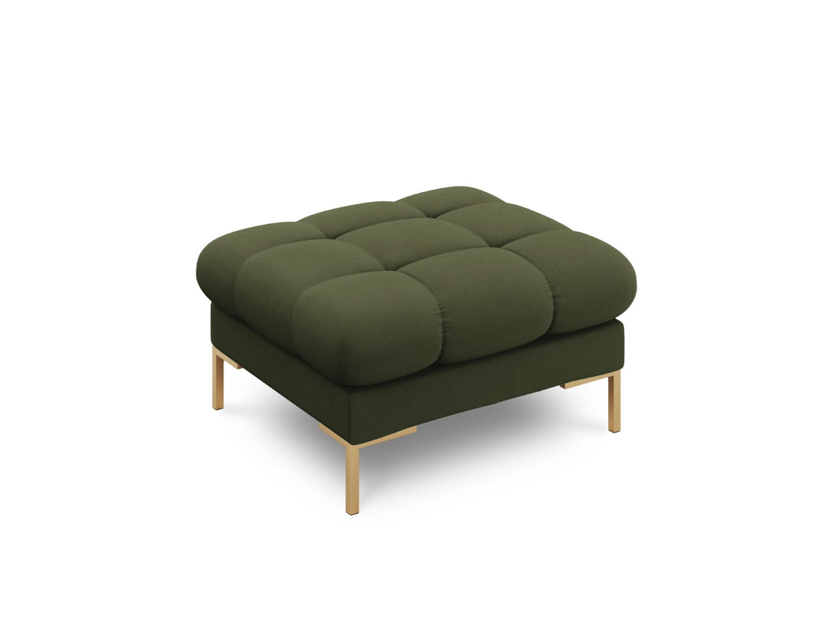 Cosmopolitan Design Poef Bali structurele stof, groente - 60x60x41cm