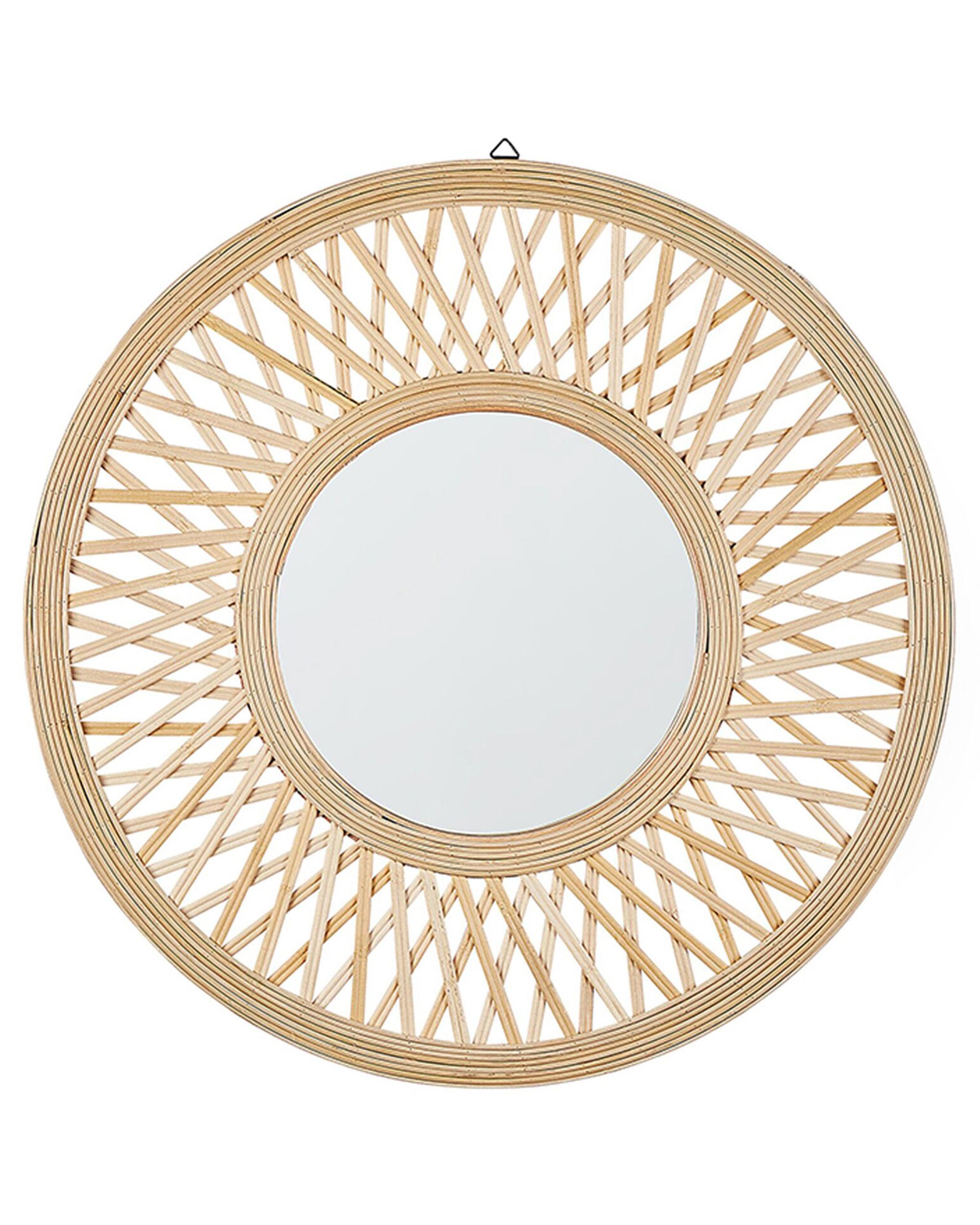 Wall Mirror BACATA 60 cm 60 cm Bamboo Natural