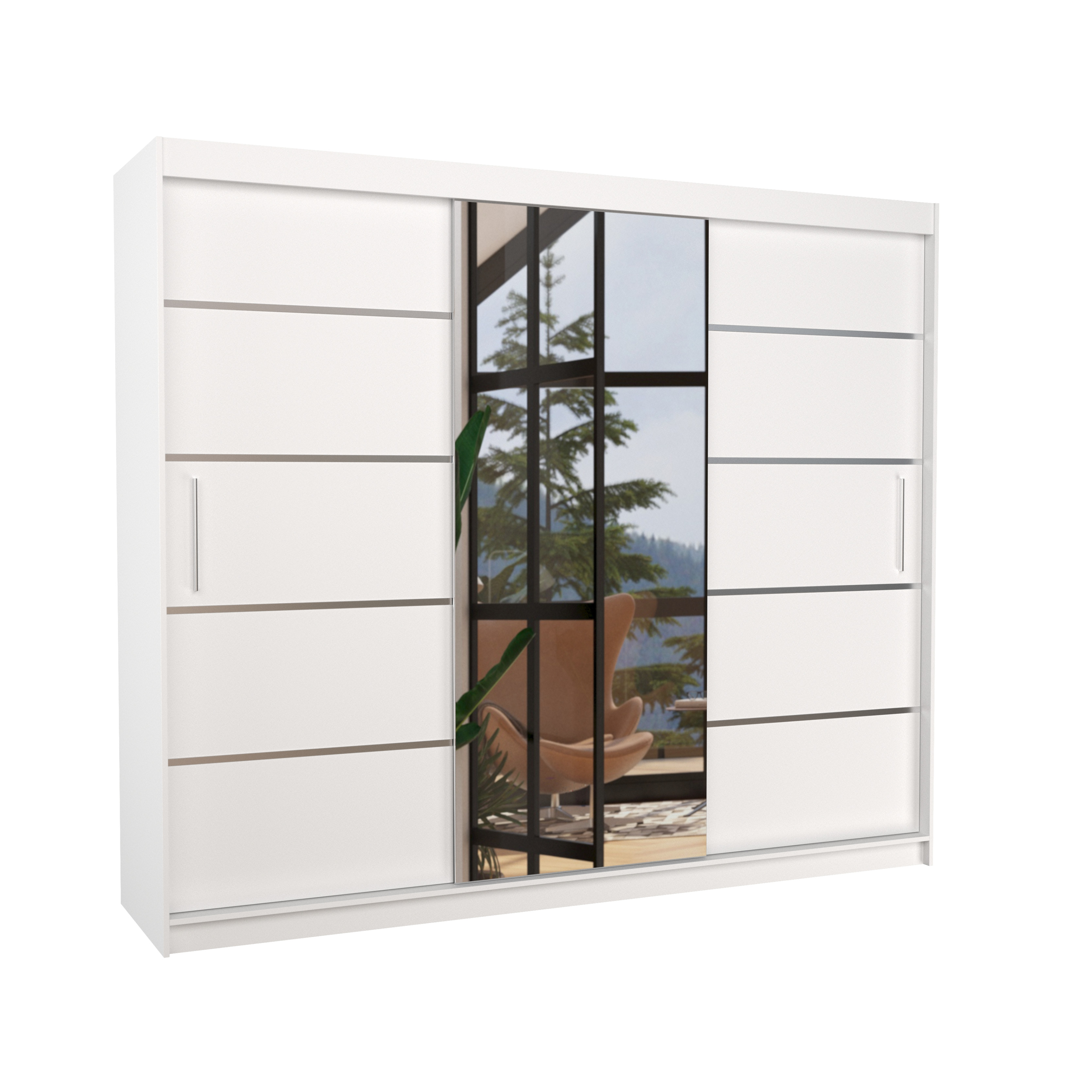 Szafa przesuwna z lustrem SALTO 250 White