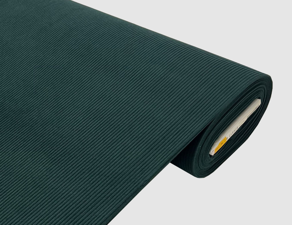 Cordstoff Uni Tannengrün