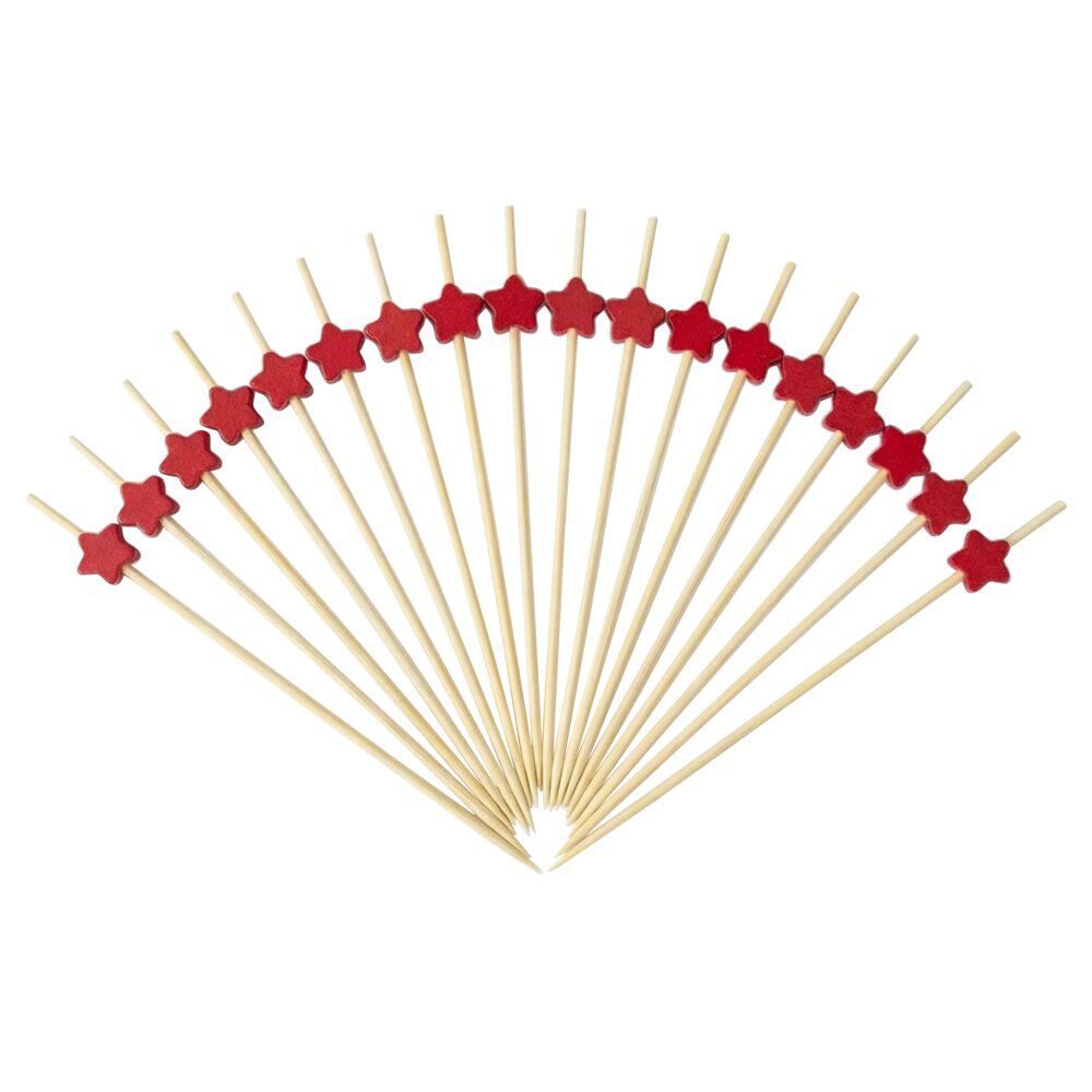 Pique apéritif x20 pcs en bambou décors assortis